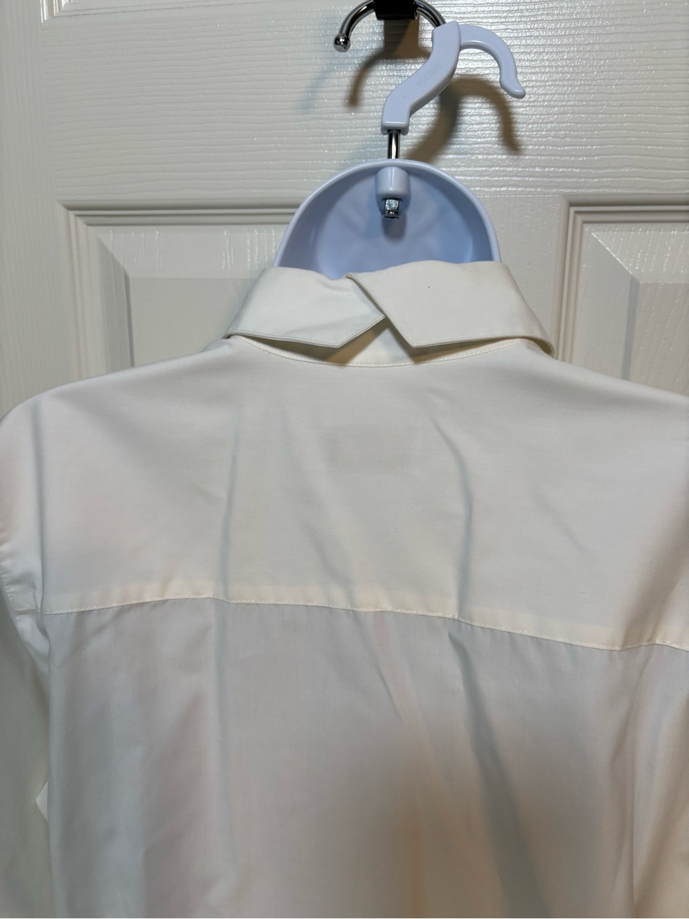 Foxcroft white button-up shirt with embroidered fall items Size 6. - Picture 4 of 5
